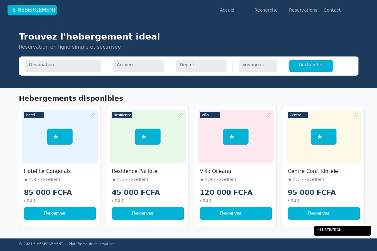 E-HOSTING — Reservation and hosting platform